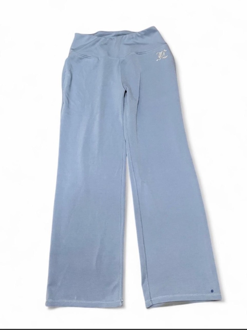 Juicy Couture Light Blue Active Leggings with silver bedazzle Logo - Picture 1 of 4